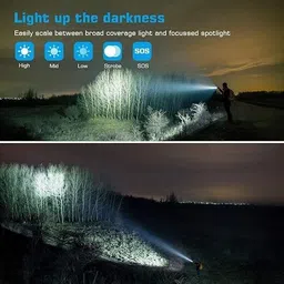 oximus 2000 Lumen High Power LED Torch, 1200M Long Beam, USB-C Charging Torch image 5