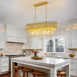 risa 800×300mm Hanging Ceiling Lamp, Pendant jhumar big size chandelier Chandelier Ceiling Lamp image 2