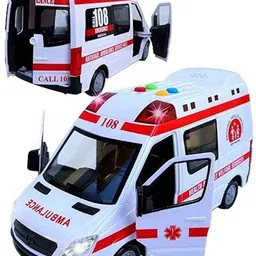 just craft Plastic Friction Powered Ambulance Toy Light & Siren Sound Effect-picture-28