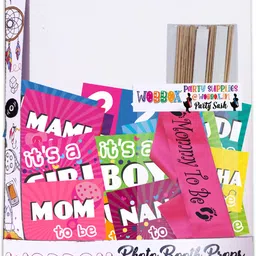 wobbox Baby Shower Props, Baby Shower Sash, Baby Shower Decoration Items (FP425) Photo Booth Board image 5