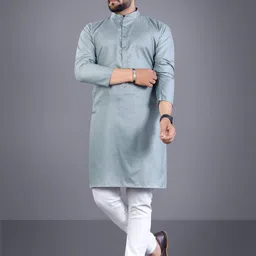 omkar enterprisess Men Pure Cotton Kurta Pyjama Set-picture-11