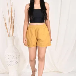 skytick Solid Women Red Regular Shorts image 2