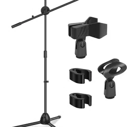 techtest Adjustable Dual Microphone Stand Singing Condenser Studio Mic Stand For Microphone-picture-14