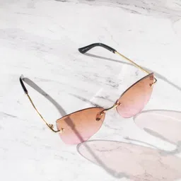 kalveera UV Protection, Gradient, Toughened Glass Lens, Photochromatic Lens Cat-eye Sunglasses (Free Size) image 4