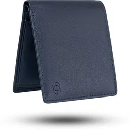 geo trends Men Casual Blue Genuine Leather RFID Wallet image 3