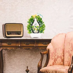 poka Artificial Plants With Bird For Home, Room decoration, Bedroom, House & wedding Bonsai Wild Artificial Plant with Pot image 5