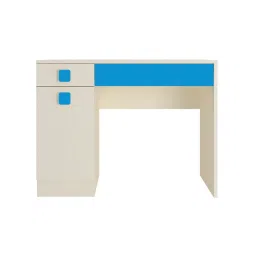 adona Kristina Kids Study Desk with Shuttered Cabinet and 2 Drawers in Light Wood Azure Blue Colour image 3