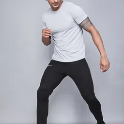 sport sun Men Solid Black Track Pants image 5