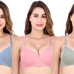 sara apparell Pack of 3 Women T-Shirt Heavily Padded Bra-picture-14