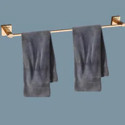 evanex VITA Rose Gold Wall Mounted Towel Rod | Space Saving Towel Hanger Bar | 24 inch 1 Bar Towel Rod image 3