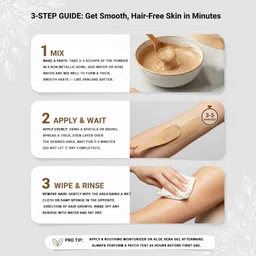 kokakoshi Skin Fruit Flavour Body Wax Powder for Women, Painless Body Hair Removal Wax Powder image 4