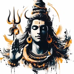 artfuldecals 60 cm 3D shiva wall sticker Self Adhesive Sticker image 3