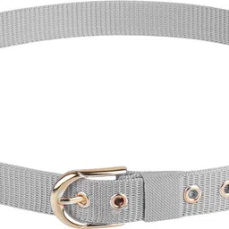 sunshopping Women Casual Grey Nylon Belt image 3
