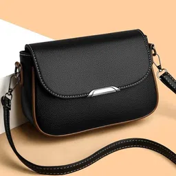 Women Black Messenger Bag-image-0