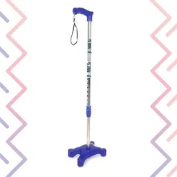 runmex Adjustable WPVC Walking Cane – Quad Base Stick for Men, Women & Elderly Walking Stick-picture-36