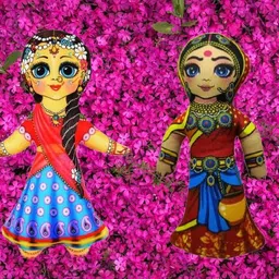 vrinda articles Radha and Parvati Mata Toys for Kids 7.5 Inch Stuffed Washable Toys, Best Gift- 19 cm image 5
