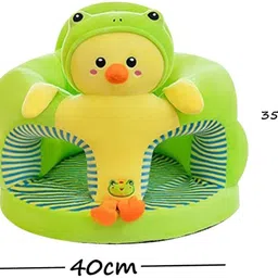 srt Cute & Soft Duck Sofa Seat gift for newborn Baby high-quality soft teddy chair - 35 cm image 2