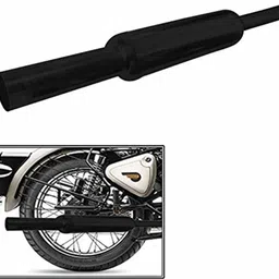 ridefit Short Botlle Black Empty Mini Punjab Exhaust silencer Royal Enfield Classic 350, Thunder Bird 350, Continental GT Full Exhaust System image 1