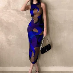spivoz Women Bodycon Multicolor Below Knee Dress-picture-30