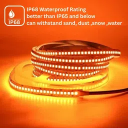 trendx 600 LEDs 5 m Orange Steady Strip Rice Lights image 4