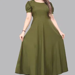 jyotestore Women Maxi Green Full Length Dress-picture-25
