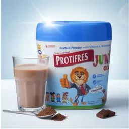 smart laboratories junior protein powder with for the physical and mental growth for children Chocolate Flavored Powder-picture-32