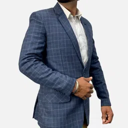 gargian master cut Men Self Design Single Breasted Wedding Blazer image 2