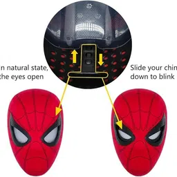 stive strong New 3D Spiderman Mask with Moving Eyes Jaw Motion Activated Blinking Eye image 5