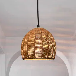 homesake Seagrass Chandelier, Rattan Weaving Light Fixture image 1