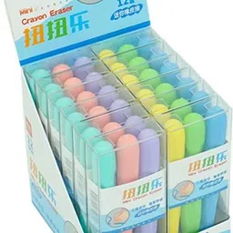 triple paper Cute Jumbo Crayon-Shaped Erasers for Kids Soft Grip Large & Bright Colors Non-Toxic Eraser-picture-22