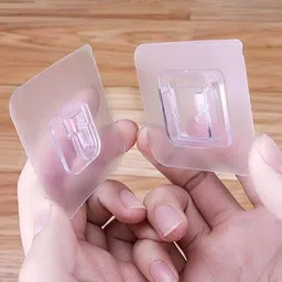 shreeyogi Self Adhesive Double Side Pack of 10 (Male/Female) Wall Sticker Hook Hook 10 image 2