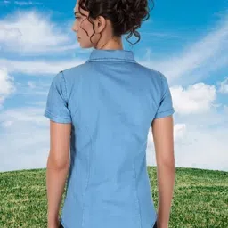 houseofcommon Women Regular Fit Self Design Button Down Collar Casual Shirt image 2