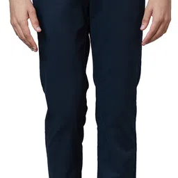 park avenue Men Blue Cotton Blend Trousers-picture-11