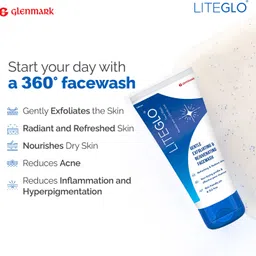 lite glo for Combination Skin - Contains Vitamin C, Glycolic & Mandelic Acid Face Wash image 3
