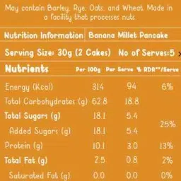 Gladful Sprouted Pancake Banana with Millet Lobia Masoor Protein for Kids & Families - Pack of 2 - 300 Gms image 2