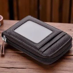 szn Men & Women Casual Black Artificial Leather RFID Card Holder-picture-16