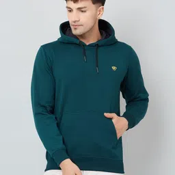 we perfect Men Full Sleeve Solid Hooded Sweatshirt image 3