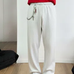 dockstreet Men Striped White Track Pants image 3