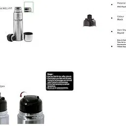milton Only Lid Thermosteel Flask Push Lid - Flask 1000 Ml & 750 Ml. [Cello,Brosil] 1 inch Lid image 2