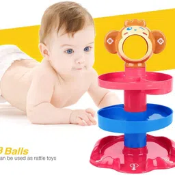 dorytoys new 5 layer tower run with swirling ramps and 3 puzzle rattle balls-picture-10