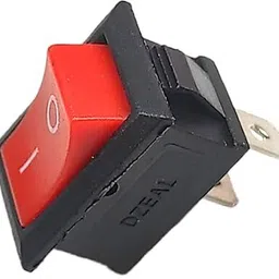 opulentsd 20 PCS Red Snap-in 2-Pin Plastic Button Rocker Switch Electronic Components Electronic Hobby Kit image 2