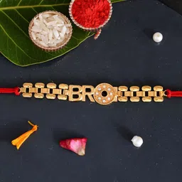 pride store Designer 24-3773-BRO-1P, Rakhi for brother Mauli Thread Rakhi, Greeting Card, Chawal Roli Pack Set-picture-10