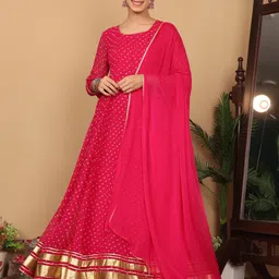 varanga Printed Georgette Stitched Anarkali Gown-picture-25