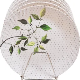 drizling Unbreakable Melamine Round Dinner/Lunch /Serving Plates Food Grade Plates for Kitchen Use Sizzler Tray image 2