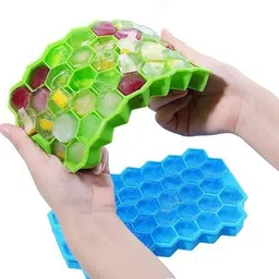 masox store ice cube tray Silicone shape Honeycomb 37 Cavity Ice Cube Mould Tray IB 22 Multicolor Silicone Ice Cube Tray-picture-15