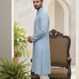 sypher boutique Men Cotton Blend Kurta Pyjama Set image 3