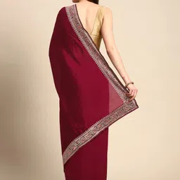 kasee Embroidered, Embellished Bollywood Art Silk Saree image 2