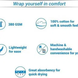 radhatex Cotton 400 GSM Bath, Beach, Hand, Sport Towel image 3