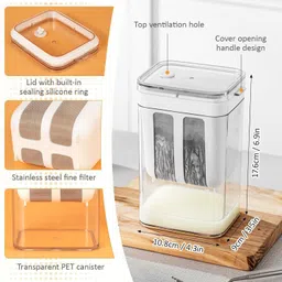 deoxys Yogurt Strainer,Greek Yogurt Milk Filter,Food Mesh Strainer,Cheese Yogurt Maker Collapsible Strainer image 4