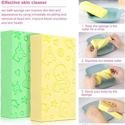 first beauty Super Soft Bath Sponge for Gentle Cleaning & Dead Skin Removal (Pack of 2) image 5